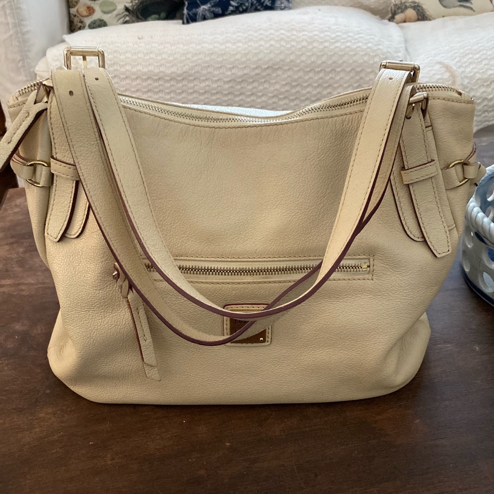 Dooney and Bourke Bone Nina Leather Satchel